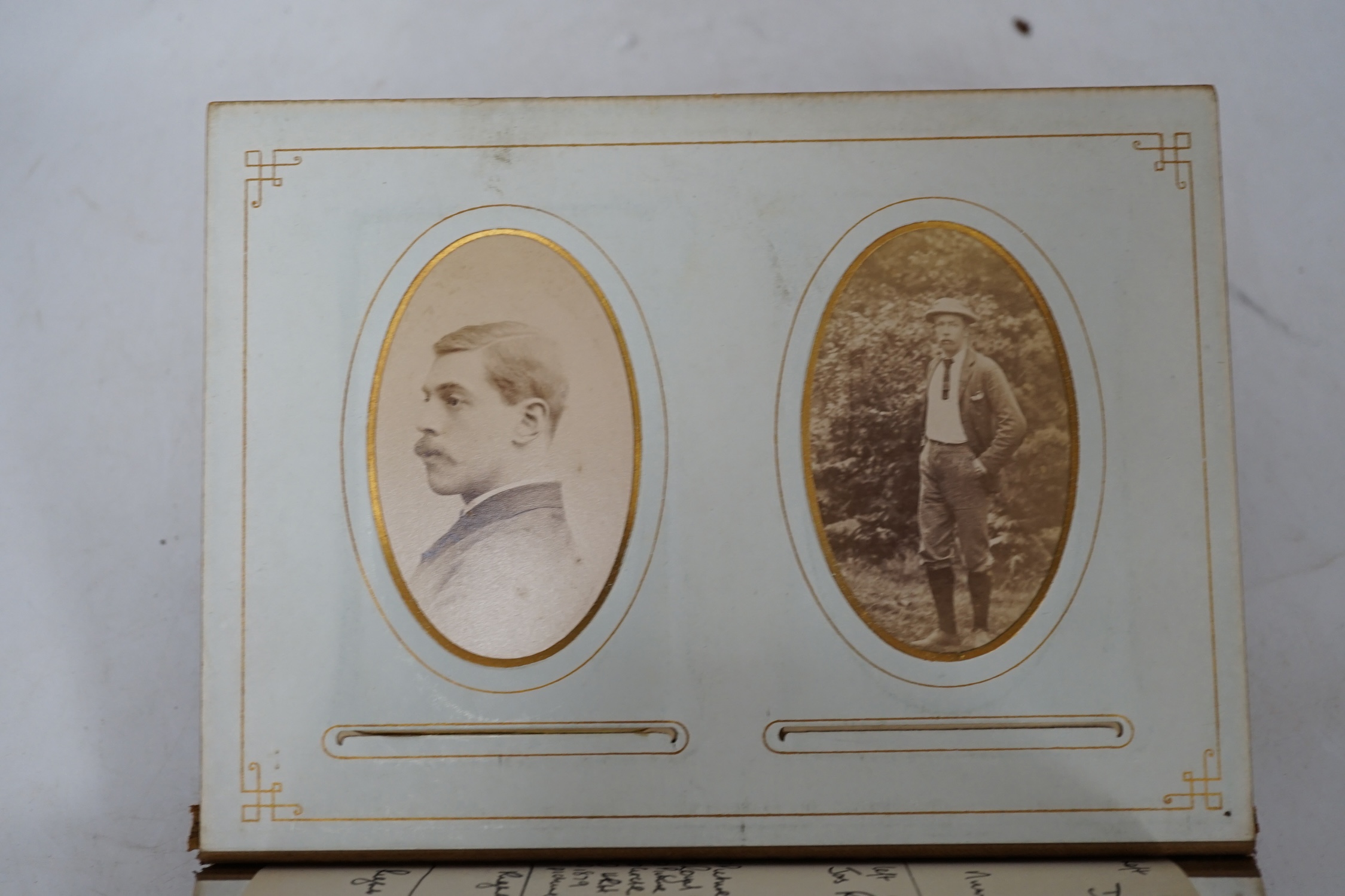 A collection of Victorian and Edwardian Carte de viste photograph albums to include ladies wearing mourning dress, various photographers including Elliott & Fry, London. Condition - fair, some albums empty